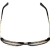 Close Up View of Michael Kors MK4016 Designer Progressive Lens Prescription Rx Eyeglasses in Brown Tortoise Havana Antique Gold Ladies Cat Eye Full Rim Acetate 53 mm