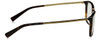 Side View of Michael Kors MK4016 Designer Blue Light Blocking Eyeglasses in Brown Tortoise Havana Antique Gold Ladies Cat Eye Full Rim Acetate 53 mm