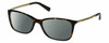 Profile View of Michael Kors MK4016 Designer Polarized Sunglasses with Custom Cut Smoke Grey Lenses in Brown Tortoise Havana Antique Gold Ladies Cat Eye Full Rim Acetate 53 mm