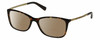 Profile View of Michael Kors MK4016 Designer Polarized Reading Sunglasses with Custom Cut Powered Amber Brown Lenses in Brown Tortoise Havana Antique Gold Ladies Cat Eye Full Rim Acetate 53 mm
