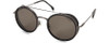 Profile View of CARRERA 167/S Unisex Round Designer Sunglasses Ruthenium Silver Black/Grey 50 mm