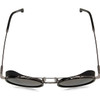 Close Up View of CARRERA 167/S Unisex Round Designer Sunglasses Ruthenium Silver Black/Grey 50 mm
