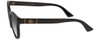Side View of Gucci GG0763S Women Cat Eye Designer Sunglasses in Black Gold/Grey Gradient 53mm