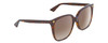 Profile View of Gucci GG0022S Womens Cat Eye Sunglasses Brown Tortoise Havana/Grey Gradient 57mm