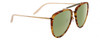 Profile View of Gucci GG0672S Unisex Aviator Sunglasses in Tortoise Havana Gold/Light Green 58mm