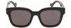 Front View of Gucci GG0998S Women Cat Eye Full Rim Designer Sunglasses in Black Gold/Grey 52mm