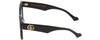 Side View of Gucci GG0998S Women Cat Eye Full Rim Designer Sunglasses in Black Gold/Grey 52mm