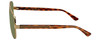 Side View of Gucci GG0528S Unisex Aviator Designer Sunglasses Gold Tortoise Havana/Green 63mm