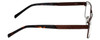 Side View of Dale Earnhardt, Jr. DJ6816 Designer Blue Light Blocking Eyeglasses in Satin Brown Unisex Rectangular Full Rim Stainless Steel 60 mm