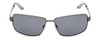 Front View of BMW BS0016 Men Rectangular Full Rim Designer Sunglasses Gunmetal Black/Grey 62mm