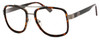 Profile View of Guess Factory GF5091 Designer Blue Light Blocking Eyeglasses in Tortoise Havana Gunmetal Black Ladies Pilot Full Rim Acetate 57 mm