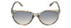 Front View of Skechers SE6059 Womens Cat Eye Sunglasses in Clear Yellow Grey Crystal/Blue 57mm
