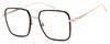 Profile View of Marc Jacobs 477/S Designer Reading Eye Glasses in Tortoise Havana Rose Gold Unisex Square Full Rim Metal 51 mm