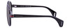 Side View of Gucci GG0447S Unisex Aviator Sunglasses Black Gunmetal Green/Polarized Grey 58mm