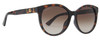 Profile View of Gucci GG0636SK Womens Round Sunglasses Tortoise Havana Gold/Brown Gradient 56 mm