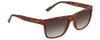 Profile View of Calvin Klein CK21531S Unisex Sunglass Havana Tortoise Green/Brown Gradient 58 mm