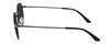 Side View of Calvin Klein CK21108S Unisex Round Sunglasses in Black Gunmetal Silver/Grey 51mm