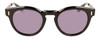 Front View of Calvin Klein CK21527S Unisex Designer Sunglass in Black Gold/Violet Purple 50 mm