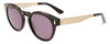 Profile View of Calvin Klein CK21527S Unisex Designer Sunglass in Black Gold/Violet Purple 50 mm