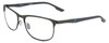 Profile View of Columbia C117S Designer Blue Light Blocking Eyeglasses in Satin Gun Metal Grey Unisex Oval Full Rim Metal 59 mm
