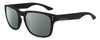 Profile View of Dragon Alliance DR MONARCH XL LL MI Designer Polarized Reading Sunglasses with Custom Cut Powered Smoke Grey Lenses in Matte Black Unisex Square Full Rim Acetate 58 mm