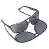 Side View of REVO HANK Unisex Aviator Designer Sunglass Slate Blue Crystal/Graphite Grey 62mm