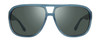 Front View of REVO HANK Unisex Aviator Designer Sunglass Slate Blue Crystal/Graphite Grey 62mm
