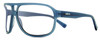 Profile View of REVO HANK Designer Reading Eye Glasses with Custom Cut Powered Lenses in Slate Grey Blue Unisex Pilot Full Rim Acetate 62 mm