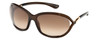 Profile View of Tom Ford JENNIFER FT0008-692 Women Sunglasses Chocolate Gold/Brown Gradient 61mm