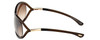 Side View of Tom Ford JENNIFER FT0008-692 Women Sunglasses Chocolate Gold/Brown Gradient 61mm