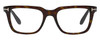 Front View of Tom Ford CALIBER FT5304-052 Designer Reading Eye Glasses with Custom Cut Powered Lenses in Brown Tortoise Havana Gold Unisex Square Full Rim Acetate 54 mm