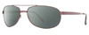 Profile View of Reptile Highlands Designer Polarized Reading Sunglasses with Custom Cut Powered Smoke Grey Lenses in Espresso Dark Brown Unisex Pilot Full Rim Metal 61 mm