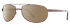 Profile View of Reptile Highlands Designer Polarized Reading Sunglasses with Custom Cut Powered Amber Brown Lenses in Espresso Dark Brown Unisex Pilot Full Rim Metal 61 mm