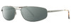 Profile View of Reptile Sierra Designer Polarized Reading Sunglasses with Custom Cut Powered Smoke Grey Lenses in Dark Gun Metal Silver Unisex Pilot Full Rim Metal 60 mm