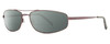 Profile View of Reptile Sierra Designer Polarized Reading Sunglasses with Custom Cut Powered Smoke Grey Lenses in Espresso Dark Brown Unisex Pilot Full Rim Metal 60 mm