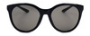 Front View of Smith Optics Bayside-807 Womens Round Designer Sunglasses Black/Smoke Grey 54 mm