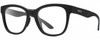 Profile View of Smith Optics Caper-807 Designer Blue Light Blocking Eyeglasses in Gloss Black Unisex Panthos Full Rim Acetate 53 mm