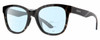 Profile View of Smith Optics Caper-WR7 Designer Progressive Lens Blue Light Blocking Eyeglasses in Gloss Black Beige Tortoise Havana Unisex Panthos Full Rim Acetate 53 mm