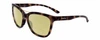 Profile View of Smith Optics Cavalier-MMH/G0 Designer Polarized Reading Sunglasses with Custom Cut Powered Sun Flower Yellow Lenses in Violet Purple Beige Tortoise Havana Gold Ladies Cat Eye Full Rim Acetate 55 mm