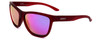 Profile View of Smith Optics Eclipse Unisex Cat Eye Sunglasses Red/Chromapop Purple Mirror 58 mm