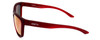 Side View of Smith Optics Eclipse Unisex Cat Eye Sunglasses Red/Chromapop Purple Mirror 58 mm