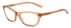 Profile View of Smith Optics Getaway-IMM Designer Blue Light Blocking Eyeglasses in Crystal Tobacco Brown Ladies Cat Eye Full Rim Acetate 56 mm