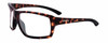 Profile View of Smith Optics Hookshot-086 Designer Blue Light Blocking Eyeglasses in Gloss Tortoise Havana Brown Satin Black Unisex Rectangular Full Rim Acetate 62 mm