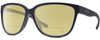 Profile View of Smith Optics Monterey-1JZ Designer Polarized Reading Sunglasses with Custom Cut Powered Sun Flower Yellow Lenses in Matte Midnight Navy Blue Unisex Panthos Full Rim Acetate 58 mm