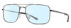 Profile View of Smith Optics Outcome-KJ1 Designer Blue Light Blocking Eyeglasses in Shiny Gunmetal Black Mens Pilot Full Rim Metal 59 mm