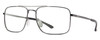 Profile View of Smith Optics Outcome-KJ1 Designer Blue Light Blocking Eyeglasses in Shiny Gunmetal Black Mens Pilot Full Rim Metal 59 mm
