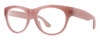 Profile View of Smith Optics Sophisticate-F45 Designer Progressive Lens Blue Light Blocking Eyeglasses in Mauve Purple Crystal Ladies Round Full Rim Acetate 54 mm