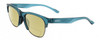 Profile View of Smith Optics Haywire-1ED Designer Polarized Reading Sunglasses with Custom Cut Powered Sun Flower Yellow Lenses in Crystal Stone Green Blue Silver Unisex Panthos Semi-Rimless Acetate 55 mm