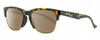Profile View of Smith Optics Haywire-EPZ Designer Polarized Reading Sunglasses with Custom Cut Powered Amber Brown Lenses in Brown Tortoise Havana Crystal Gold Unisex Panthos Semi-Rimless Acetate 55 mm