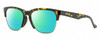 Profile View of Smith Optics Haywire-EPZ Designer Polarized Reading Sunglasses with Custom Cut Powered Green Mirror Lenses in Brown Tortoise Havana Crystal Gold Unisex Panthos Semi-Rimless Acetate 55 mm